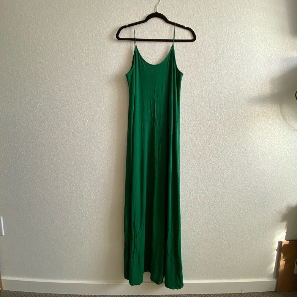 Green body con maxi dress